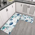 thumbnail image 2 of Pioneer Flower Floral Print Pattern Kitchen Rugs Sets Of 2,Anti Fatigue Kitchen Mat Rugs Non Slip Washable,Decorative Kitchen Floor Mats for Kitchen,Sink,Laundry,17"x30"+17"x47", 2 of 7