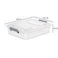 thumbnail image 3 of Sterilite 6.2 Quart Modular Latch Box, Clear Plastic Storage Box with Write-on ID Latches, Gray, 3 of 12