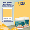 thumbnail image 2 of PINTEX 2 Pack Pintura para Pared Vinil-Acrílica | Fácil Aplicación, Alta Cobertura y Resistente a la Lluvia | Pintura Acrilica para Interiores Exteriores Mate | 3.8 L c/u | Color Aproximado al Real, 2 of 8