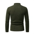 thumbnail image 4 of JUUYY Men's Mock Neck Sweater Ribbed Slim Fit Long Sleeve Turtleneck Pullover Solid Color Winter m Sweater Army Green L, 4 of 6