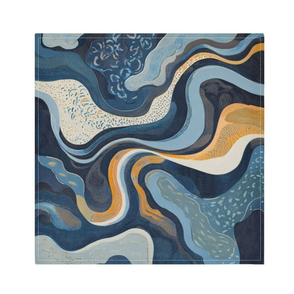 Napkin Satin Napkin 20*20Inchx1 Kitchen Towel Dinner Plate Towel Decorative Towel Napkin Tea Towel Suitable For Kitchen Table Color River Cartoon2