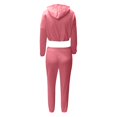 thumbnail image 4 of Baqcunre Women's Casual Solid Color Long Sleeved Hoodie Trousers Sweatershirt Sports Suit,Size XXL,Sweat Set for Women,Outfits for Women,Sweatshirt for Women,Womens Sweatpants,Women Clothing,Pink, 4 of 6