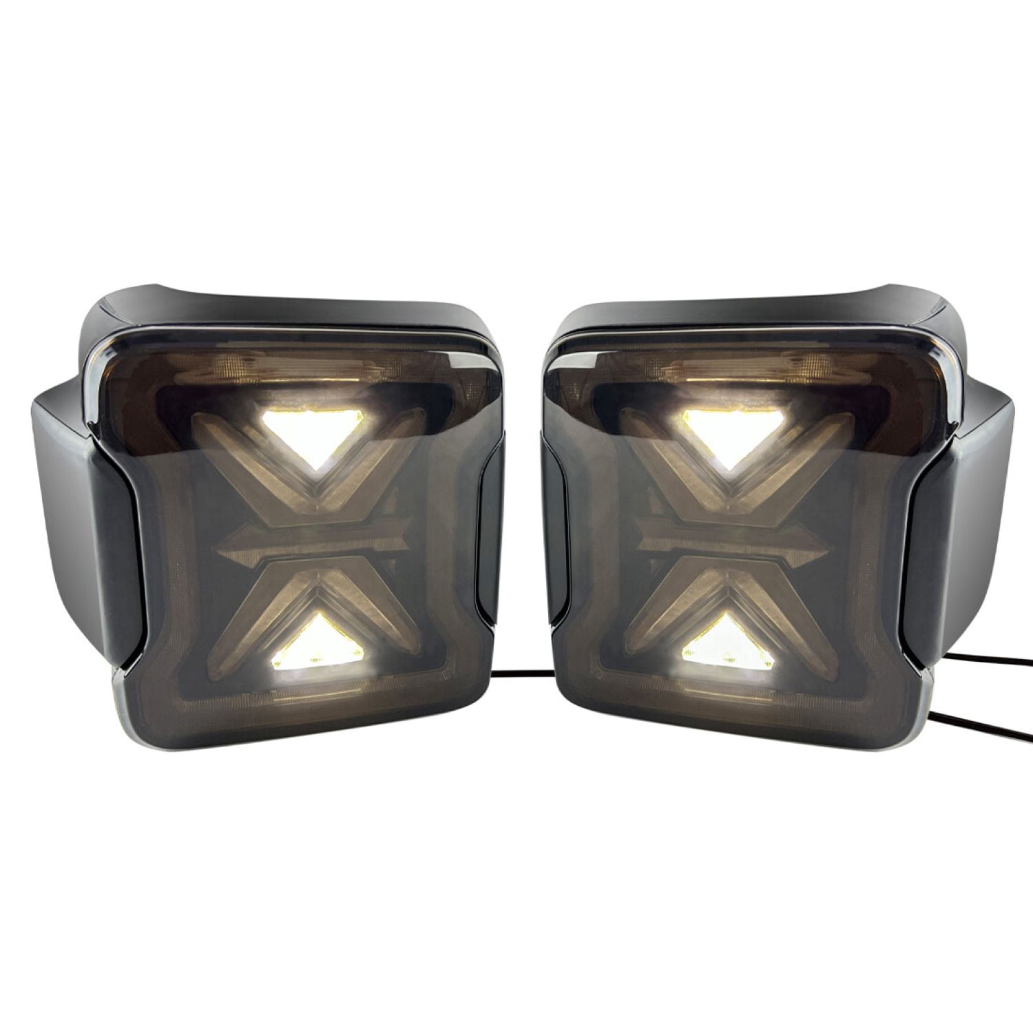 AMERICAN MODIFIED Arrow Style LED Tail Lights Smoked Black for 2007-2018 Jeep Wrangler JK JKU