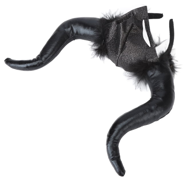 Diadema de cuernos negros, decoración de diadema de cuernos de Halloween, diadema de cuernos de Cosplay, diadema de cuernos de Halloween, claridad notable