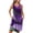 Purple, variant on Dianli Gifts Pajamas Loungewear Women's Printed Sleeveless Nightshirt With Pockets Pleated Front Round Neck Relaxed Fit Retro Style Soft Cotton Blend Nightdress Nightwear
