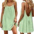 thumbnail image 2 of Horkkom Beach Dresses for Women Summer Mini Cami Backless Dresses Casual Vacation Sundresses XXXL, 2 of 8