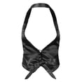 thumbnail image 2 of inhzoy Women's Sequins Shiny Halter Vest Crop Top Tank Waistcoat Black One_Size, 2 of 6