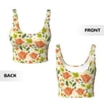 thumbnail image 6 of Goofa Rose Daisy Printed Sports Bras for Women, High Impact Running Bra Workout Crop Tank Tops Longline Sports Bra Push up-Small, 6 of 9