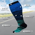 thumbnail image 5 of 3 Pairs Medical Sport Plus Size Compression Socks - 20-30mmhg Graduated Knee-High Support for Men & Women, Ideal for Soccer, Running, and Nurses, 5 of 7