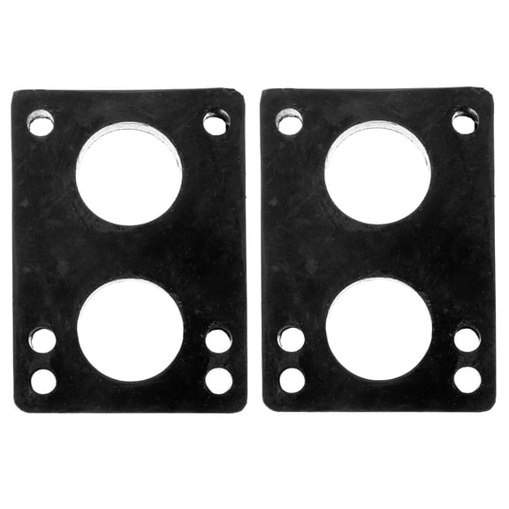 MERRYHAPY Skateboard Shock Absorption Pads Black PU 2 Pieces Replacement Accessories