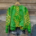 thumbnail image 7 of Craaazy Women's Comfy Clover Graphic St Patrick's Day Long Sleeve Tops, 7 of 7
