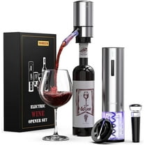 TOMEEM 4-Piece Stainless Steel Wine Opener Set with Rechargeable Electric Wine Bottle Opener