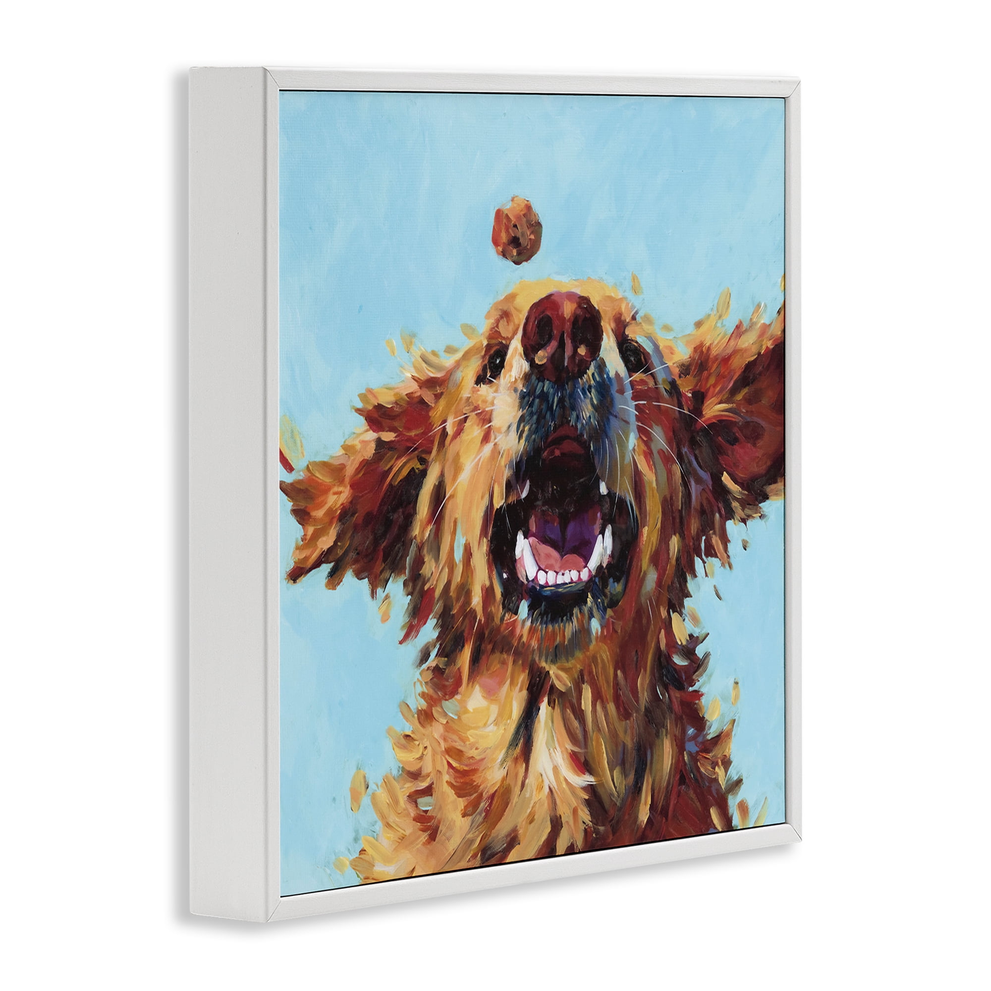 Stupell Industries Treato Loyal Dog White Framed Giclee Art, design by Studio Bautista
