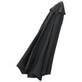 thumbnail image 4 of Fabric Parasol Canopy Cover Garden Umbrella Replacement Garden Covers 2 meter 6 Rib Black, 4 of 4
