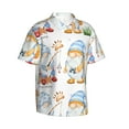 thumbnail image 2 of Balery Gnome Camping Fishing Print Men's Hawaiian Shirts Short Sleeve Beach Shirt Relaxed Fit Vacation Button Down Shirts-Medium, 2 of 9