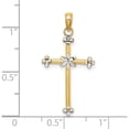 thumbnail image 3 of 14K Yellow & Rhodium With Thin D/C Cross Charm (24.75 X 17) Made In United States k9334, 3 of 5