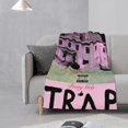 thumbnail image 4 of Manta con estampado multicolor, manta de franela súper suave, ligera y esponjosa, manta de cama afelpada, chicas guapas como la música trap, 4 of 8