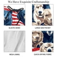 thumbnail image 4 of luoweisi Men's Beach Shorts Quick Dry Swim Trunks with Mesh Lining American Flag and Animals L, 4 of 5