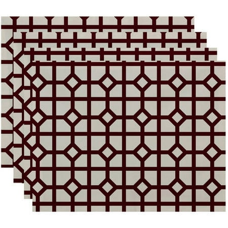

Simply Daisy 18 x 14 Don t Fret Geometric Print Placemats Set of 4