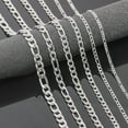 thumbnail image 2 of Stainless Steel Figaro Chain 16"- 30" Necklace Men Women 3/4/5/7/9/10/12mm, 2 of 5