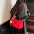 thumbnail image 4 of Crescent Hobo Bag Causal Crossbody Bolso Hombro Gamuza para Mujer Niña () Rojo, 4 of 9