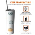thumbnail image 6 of 20oz Fall Pumpkins Skinny Tumblers Stainless Steel Tumbler with Lid and Straw,Vacuum Insulated Double Wall Travel Tumbler Cups with Cleaning Brush for Coffee,Tea, 6 of 6