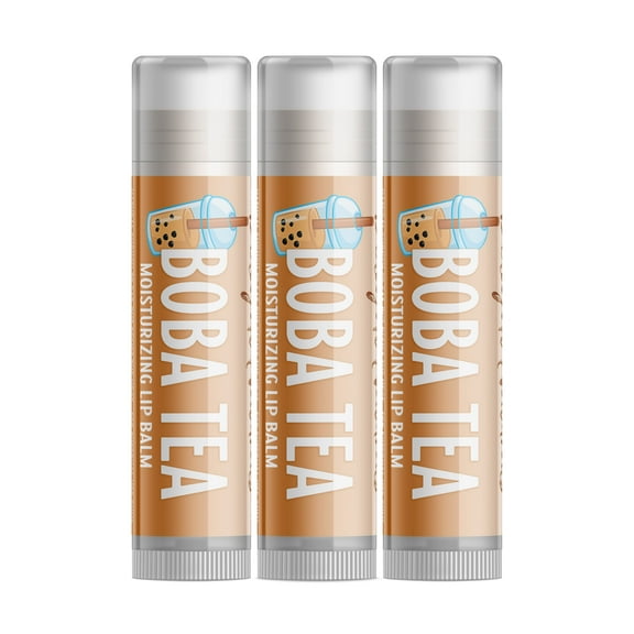 Delight Naturals Bubble Tea Lip Balm - 3 Pack