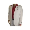 thumbnail image 4 of Adolfo Men's Linen Suit summer suit Breathable and comfortable C500 White, 4 of 11