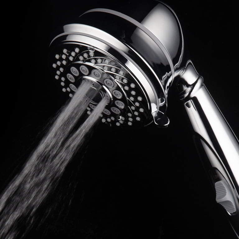AquaCare Filtered Shower Head – 6 Settings, 4" Chrome Face, 3-Stage KDF/Carbon Filter Cartridge, Dual White/Chrome Finish, Tool-Free Install
