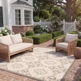 thumbnail image 3 of Safavieh Courtyard Louis Geometric Indoor/Outdoor Area Rug, Anthracite/Light Gray, 5'3" x 7'7", 3 of 10