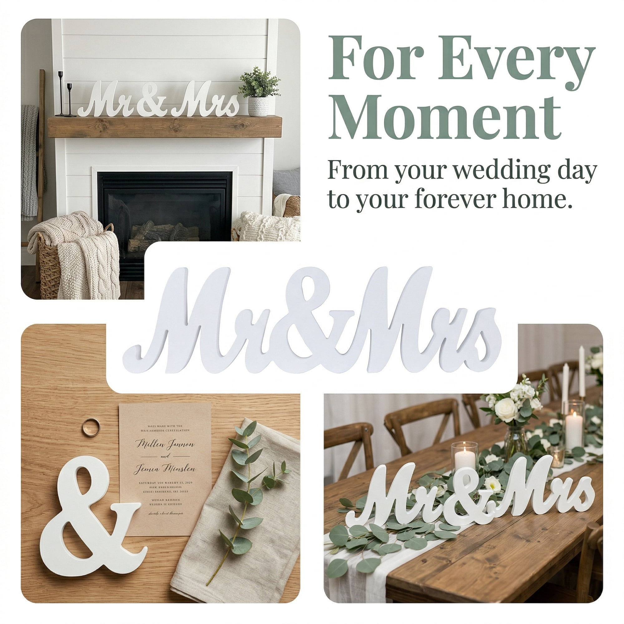 Unique Bargains Rustic Wooden Home Sign Wall Decor Lightweight Plaque White 11"x21" 1Pcs