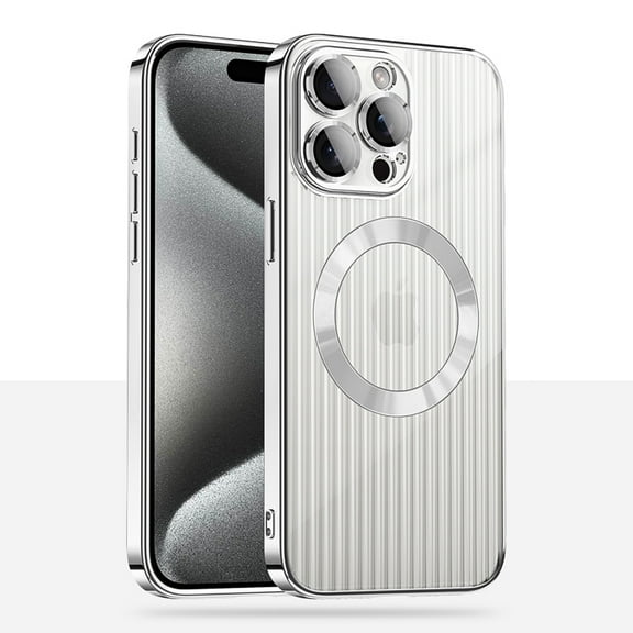 SaniMore for iPhone 11 Pro Max (2019) Case with Strong Magnetic, [Car Mount], Anti-slip Soft TPU Anti-yellow Back Cover, Camera Protection Anti-scratch Shockproof Plating Bumper, Silver