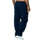 thumbnail image 2 of Pantalones cargo holgados para hombre, con cintura elástica, informales, rectos, para correr, con múltiples bolsillos, 2 of 6
