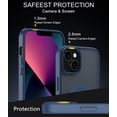 thumbnail image 3 of for iPhone 13 / 14 Case Compatible with MagSafe, Translucent Matte Shockproof Phone Case Cover - Blue, 3 of 7