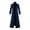 Dark Blue, variant on Men's Medieval Renaissance Gothic Long Trench Coat Double‑Breasted Vintage Lapel Full‑Length Outerwear for Halloween Party Stage Performance Themed Gathering Brown,2XL