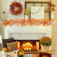 thumbnail image 4 of Extra Long Autumn Money Leaf Garland - 78.74" Orange Maple Leaf Rattan for Thanksgiving, Halloween & Harvest Festival Decoration, Premium Fall Home Decor, 4 of 6