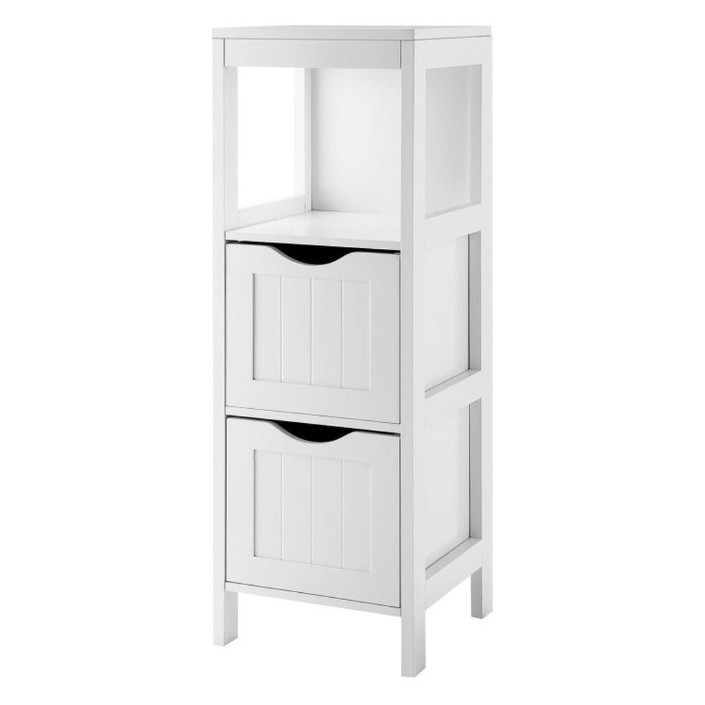Finihen Bathroom Storage Cabinet, Bathroom Floor Cabinet, Freestanding Storage Cabinet with 2 Removable Drawers, for Bathroom, Living Room, Bedroom, Kitchen, White Finihen Bathroom Storage Cabinet, Bathroom Floor Cabinet, Freestanding Storage Cabinet with 2 Removable Drawers, for Bathroom, Living Room, Bedroom, Kitchen, White
