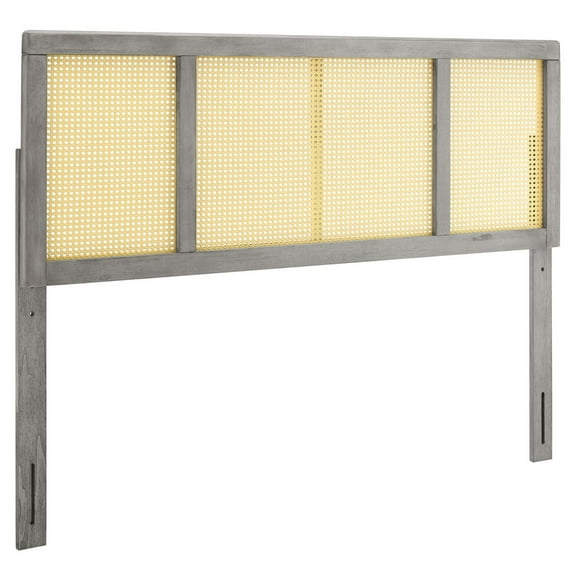 Delmare Cane King Headboard - Gray
