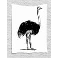 thumbnail image 1 of Ostrich Tapestry, Sketch of Camel Bird Wild Feathered Creature in African Desert Boho Print, Wall Hanging for Bedroom Living Room Dorm Decor, 60W X 80L Inches, Black White Grey, by Ambesonne, 1 of 2