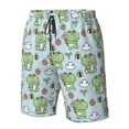 thumbnail image 5 of Kdxio Cute Floral Frog Pattern Mens Casual Shorts - Drawstring Summer Beach Sports Shorts for Men, 5 of 9