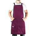 thumbnail image 2 of Hudson Durable Goods - Professional Grade Chef Apron for Kitchen, BBQ & Grill – Burgundy, 2 of 6