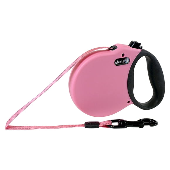 Alcott Adventure Retractable Leash - Pink - Medium