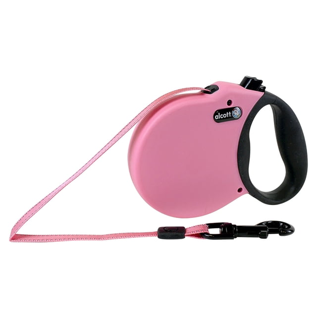 Alcott Adventure Retractable Leash - Pink - Medium
