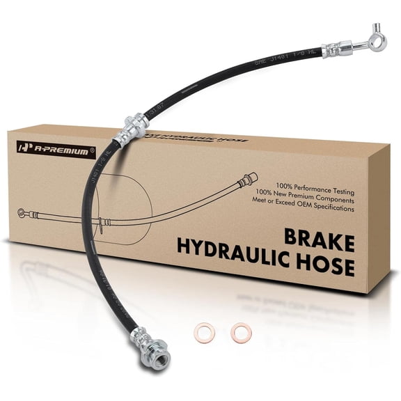 A-Premium Front Passenger Brake Hydraulic Hose Compatible with Nissan Models - Altima 2007 2008 2009 2010 2011 2012 2013 - Replace# 46210JA000