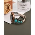 thumbnail image 6 of TOYOUTHS Leather Band Compatible with Apple Watch Band 49mm(Ultra) 45mm 44mm 42mm, Turquoise Apple Watch Bands Women, Boho Ethnic Antique Jewelry Style Strap for Iwatch Series SE/8/7/6/5/4/3/2/1, 6 of 7