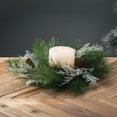 thumbnail image 3 of 17.5"H Sullivans Mixed Cedar & Pine Christmas Mini Wreath, Green, 3 of 3
