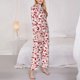 thumbnail image 3 of Balery Red Football Conjunto de Pijama con Estampado para Mujer, Conjunto de Dos Piezas con Manga Larga, Ropa de Dormir Suave con Bolsillos, Pijamas Cómodos-XX-Large, 3 of 6