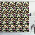 thumbnail image 1 of Tropical Shower Curtain, Graphic Pattern of Tropical Exotic Pappy Fruits Such as Mango Rambutan and Guava, Fabric Bathroom Set with Hooks, 69W X 75L Inches Long, Multicolor, by Ambesonne, 1 of 3