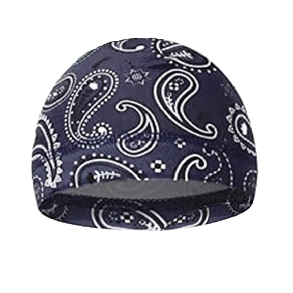 Men's Paisley Bandana Skull Cap - Cooling Sweat-Wicking Stretch Hat for Sports, Motorcycle, Construction
