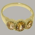 thumbnail image 4 of LBG British Made 9k Yellow Gold Natural Citrine Womens Promise Ring - 33 size options - Size 7, 4 of 6